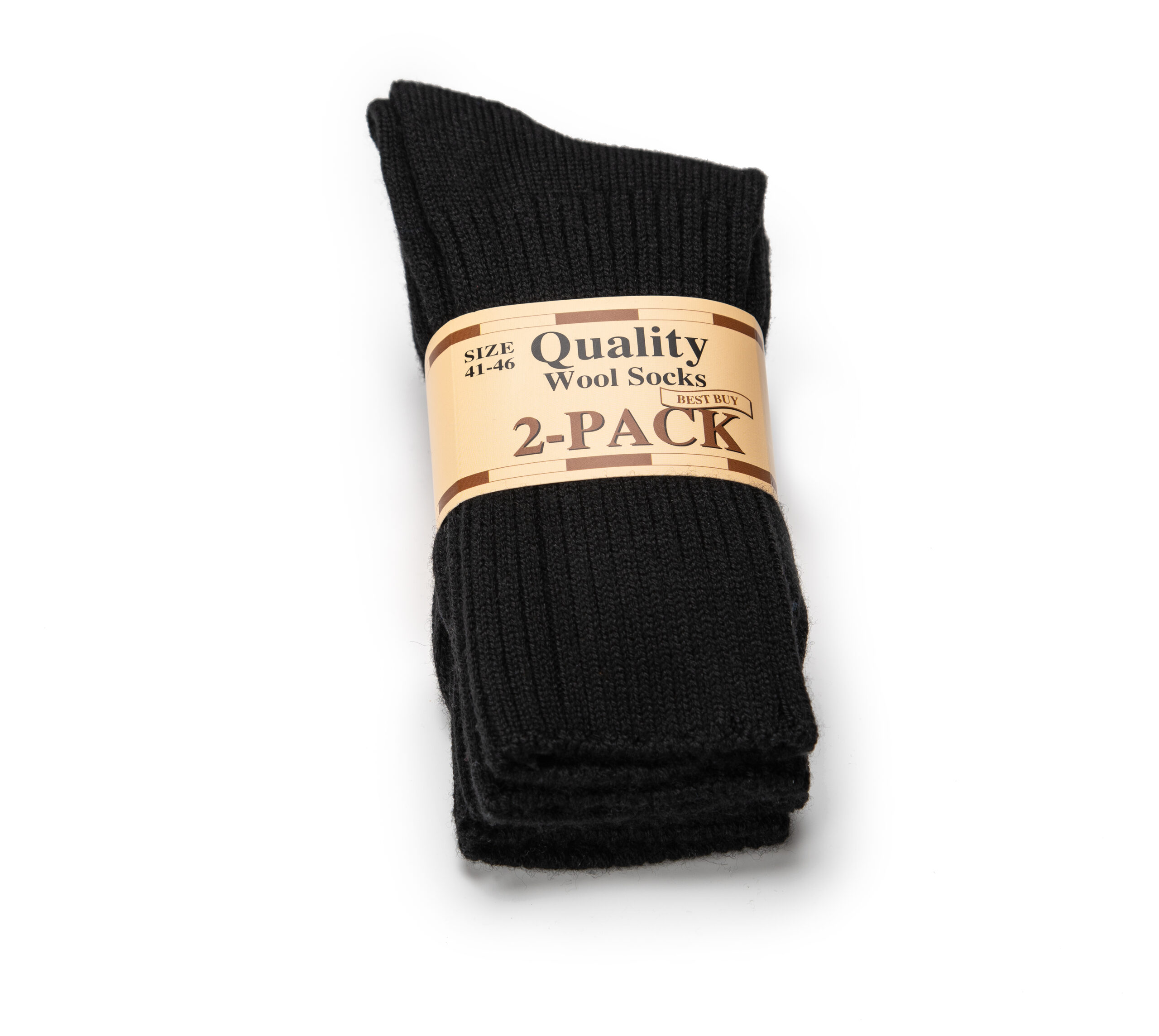 Ullsokker uten strikk i toppen, 2 pk.