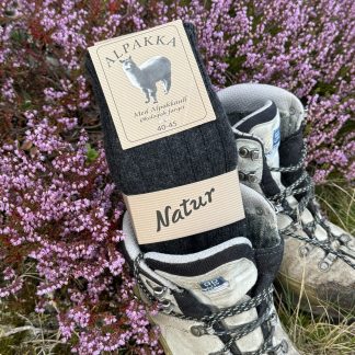 Alpakka sokker antrasitt 2 pk