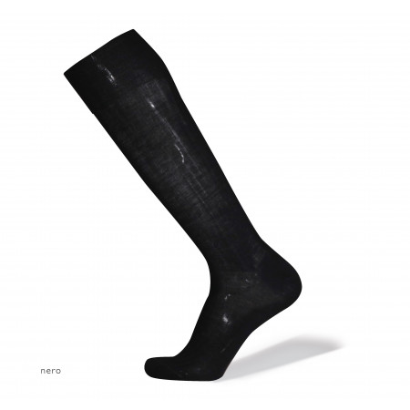 Merinoull knestrømper uten strikk - sort