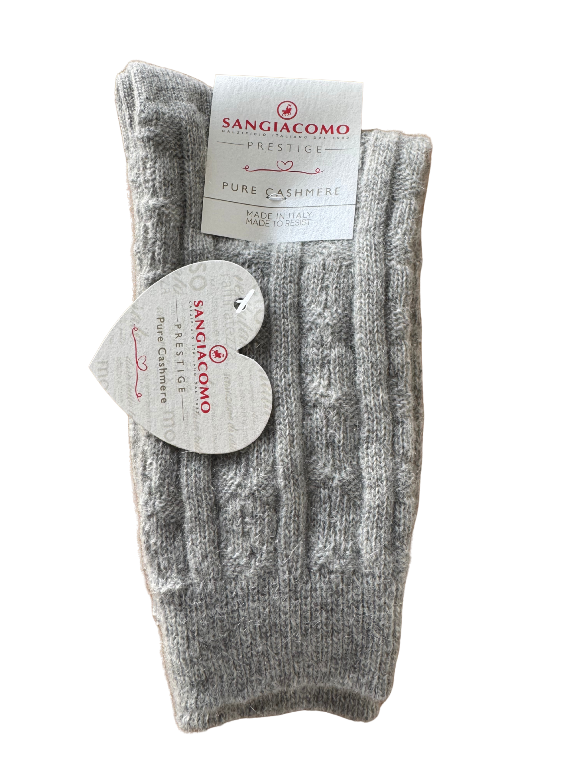 Cashmeresokker – Flettemønster – One size