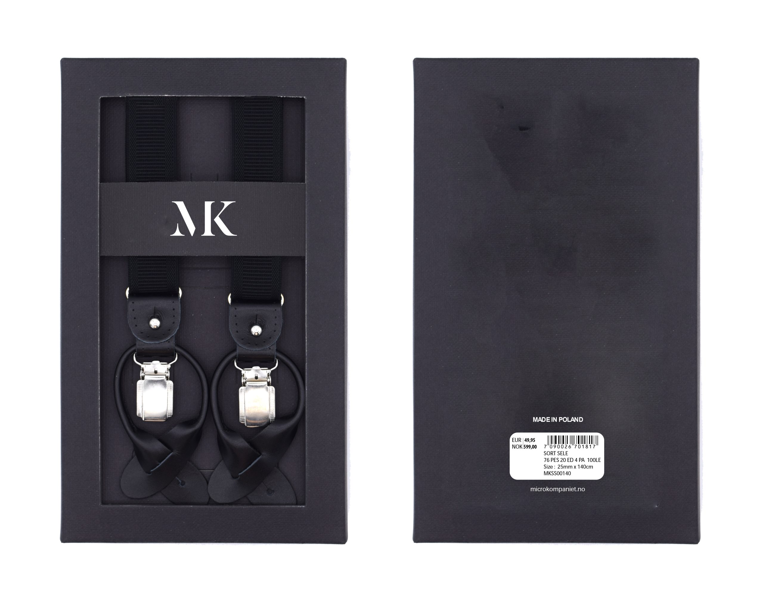 sele - sort med lærdetaljer